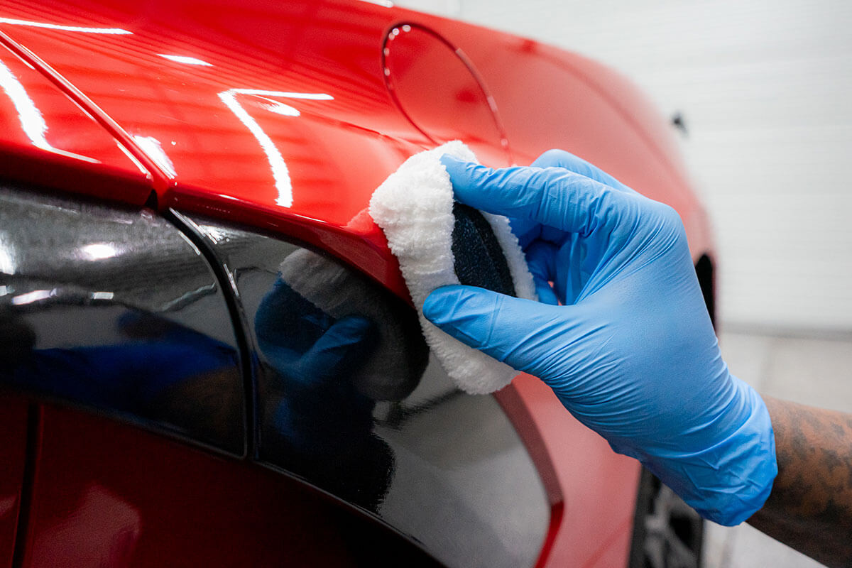 Multi-year 3M ceramic coating on a Castle Rock daily-driver vehicle showing hydrophobic water beading